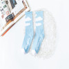 Sports azure knee socks hip-hop style suitable for men and women, skateboard, mid-length