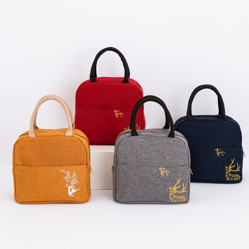 National style portable lunch bag, portable insulated fresh-keeping bag, lunch box bag, mother's handbag cross-border hot sale