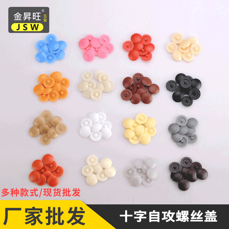 Factory wholesale screw self tapping cover furniture wardrobe plastic hole plug Phillips screw cabinet cover dustproof decoration