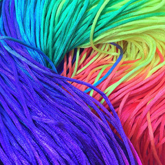 5號6號7號七彩韓國絲線中國結束口袋工藝品diy編織手工繩髮飾假髮