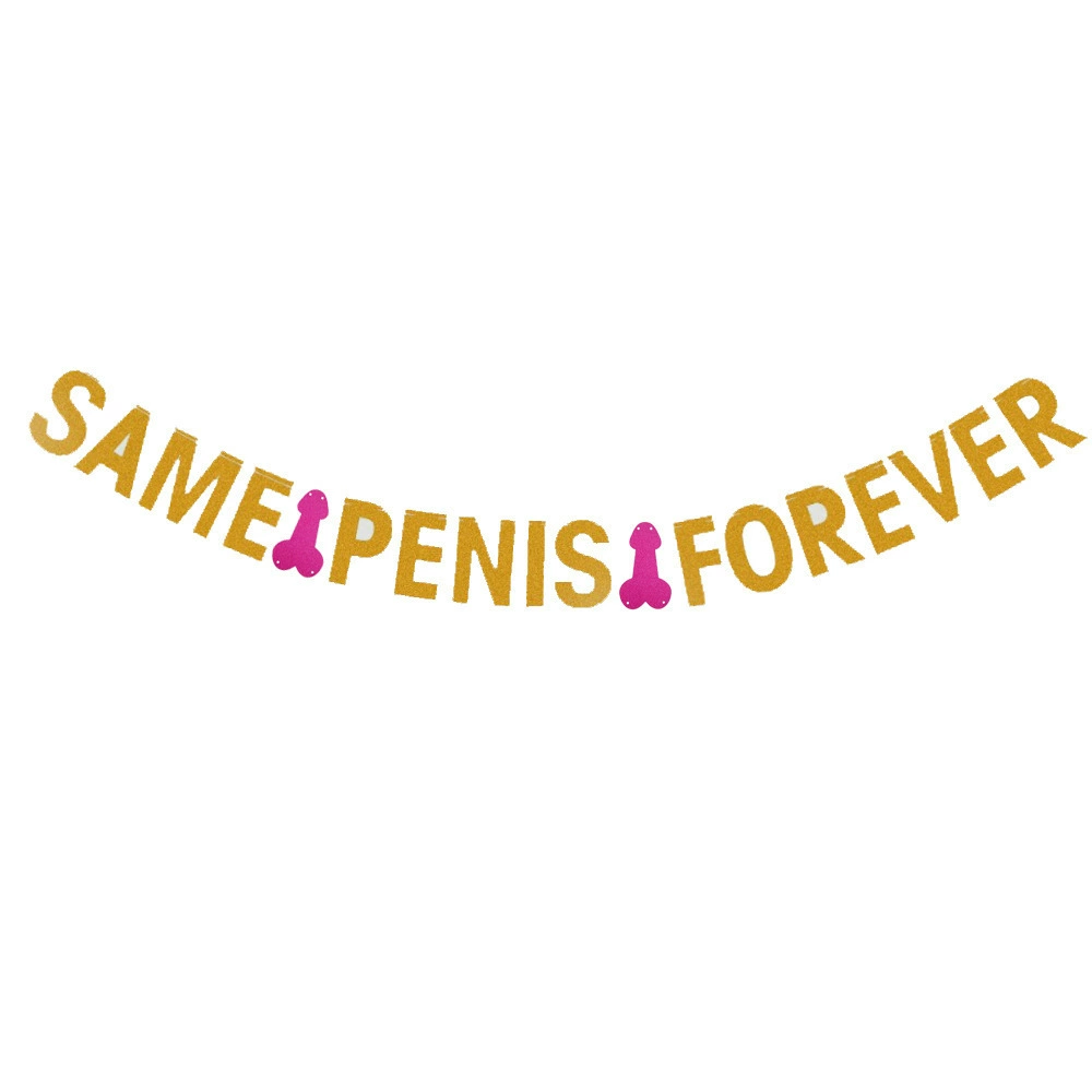 [Европейский стиль свадебный флаг SAME PENIS FOREVER одиночная вечеринка флаг развлекательная гирлянда]