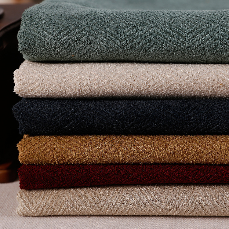 180g米字格斜纹麂皮绒梭织纬向麂皮绒布车套抱枕布料鹿皮绒箱包