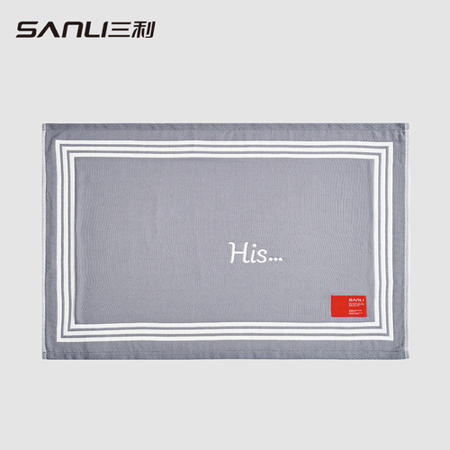 [新款]三利毛巾枕巾纯棉一对装欧式纱布枕头巾简约北欧全棉枕巾