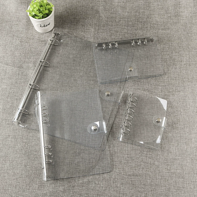 Оболочка для блокнота с вкладными листами, прозрачная Хроника из ПВХ, дорожные канцелярские принадлежности, ручной счет, блокнот с вкладными листами, прозрачная папка