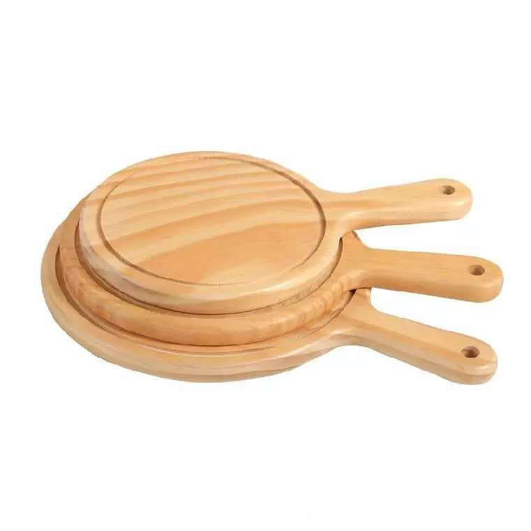 Placa de pizza de madera bandeja de madera maciza filete pan placa olla caliente restaurante sushi Pino pizza placa de madera