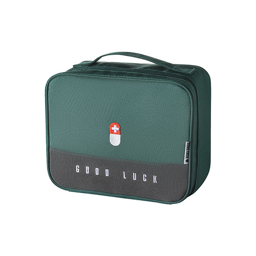 Feitu Home Fabric Medicine Bag Thickened Large Capacity Medicine Box Portable Storage Bag Multifunctional Layered Medicine Box