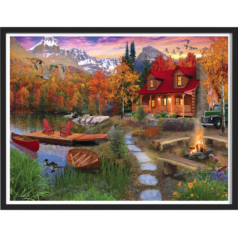 Канва 5D алмазной живописи — полный набор для пейзажа и фигур, 30×40 см, смолы диаманта