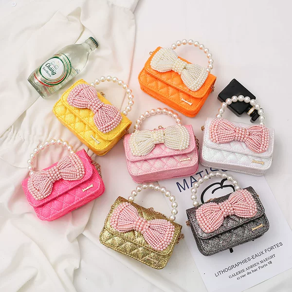Fashionable Girls Chain Crossbody Bag, Stylish and Stylish Little Princess Shoulder Bag, Mini Pearl Handbag, Accessories Bag, Trendy