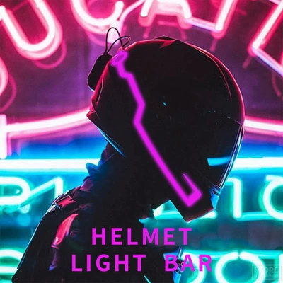 chattering explosions motorcycle helmet luminous: Cold light sheet - purple