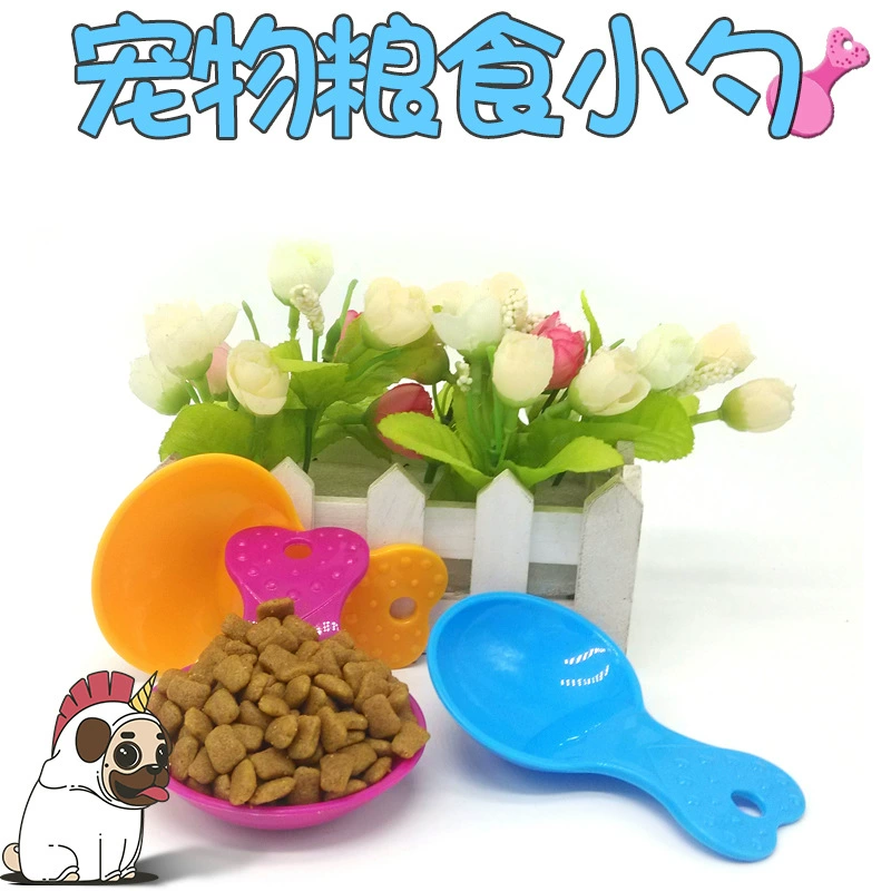 Собака корм лопатой ложка мило практичный кошка еда ложка измерительная чашка измерения прочный корм для домашних животных лопатой