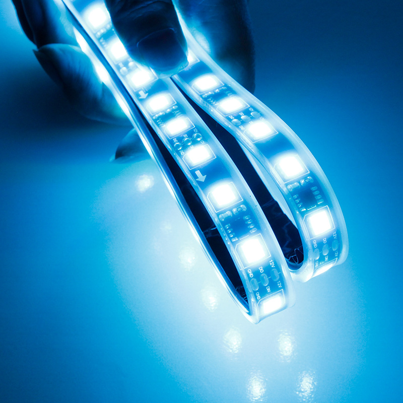 Nuevo coche faro teléfono móvil LED modificado barra de luz Bluetooth RGB un soporte 20 Control Remoto streamer chasis Luz