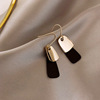 Earrings, fashionable retro silver needle with tassels from pearl