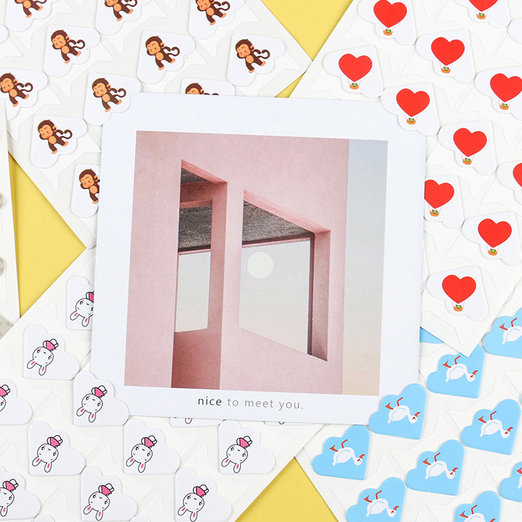 Fábrica nuevo 11 de dibujos animados pegatinas de esquina DIY álbum accesorios hechos a mano regalo creativo pegatinas de esquina boutique