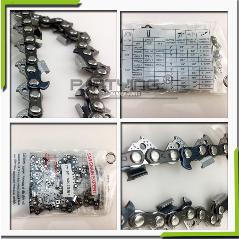 Cadena de sierra de gasolina pequeña 8 325 grande 8 50 secciones 55 secciones 3/8LP guía 20 pulgadas 18 pulgadas