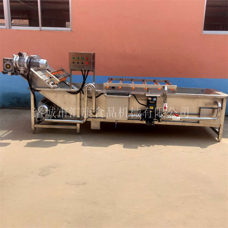 网带输送式肉类气泡清洗机 预制菜翻浪清洗泥机 果蔬鼓泡洗污设备