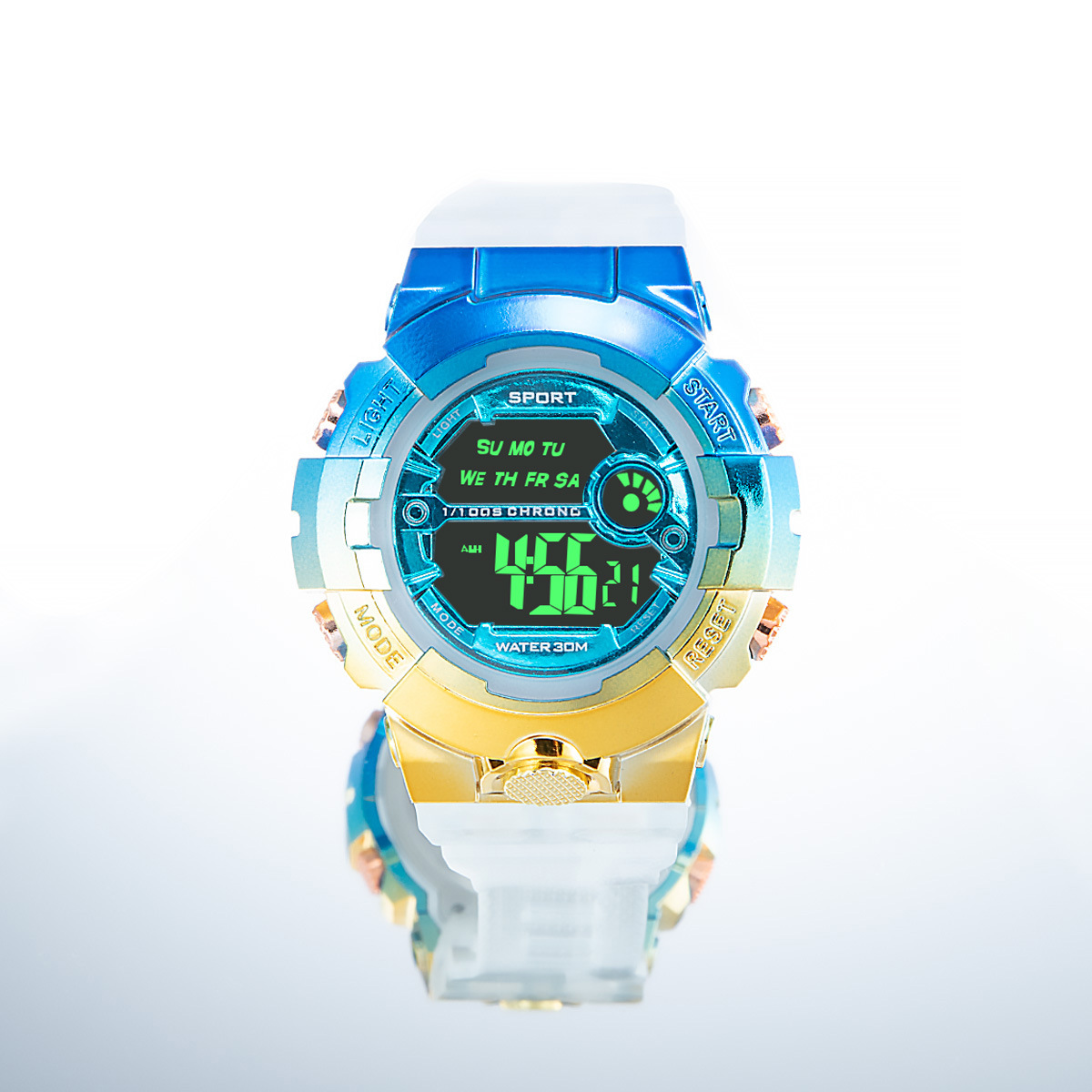 INS colorido Internet celebridad deportes reloj electrónico impermeable hombres y mujeres cuadrado estudiante reloj LED reloj popular para niños