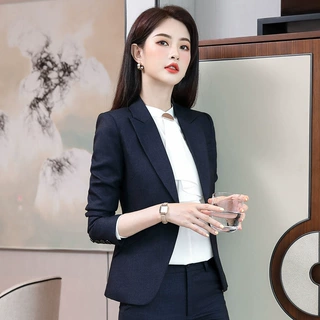 商务大码女装2026春季新款胖MM职业西服套装修身显瘦一扣西装套裤