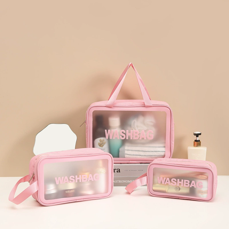 Ручной косметичка из ПВХ, отделка из ПУ, водонепроницаемая дорожная косметичка 24×12×11,6 см