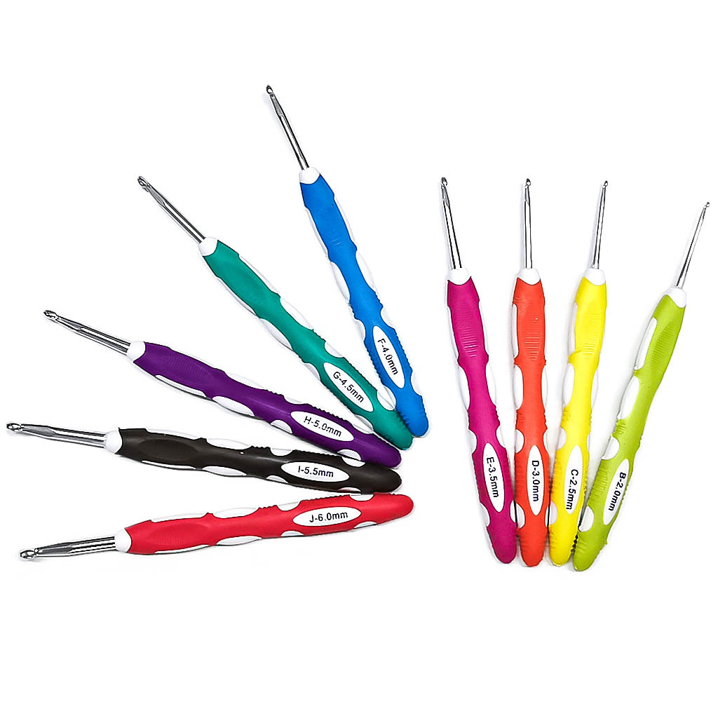 Suéter aguja herramienta de tejer TPRABS doble color mango de aluminio crochet conjunto de 9 bolsas de Pu