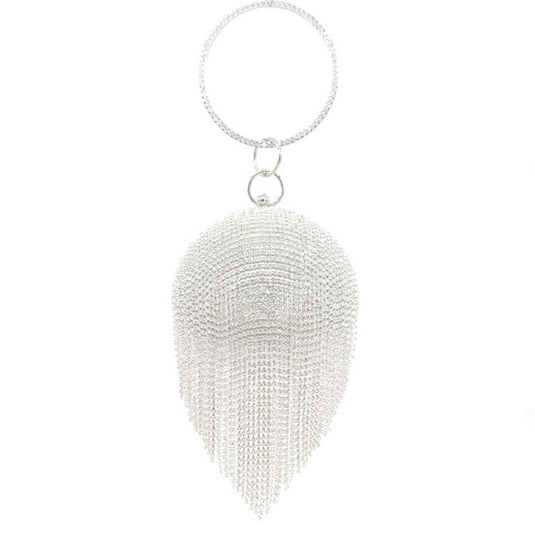 European and American Fashion Spherical Evening Bag Clutch Cross-Border Hand-Held Rhinestone Evening Bag Party Wallet Wedding Dress Bag European and American Fashion Spherical Evening Bag Clutch Cross-Border Hand-Held Rhinestone Evening Bag Party Wallet Wedding Dress Bag