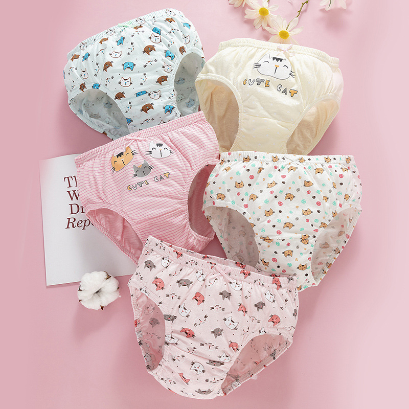 New Boys' Underwear, All-Cotton Boxed Baby Pants, Toddler Pants, Girls' Big Kids Cartoon Export Pure Cotton