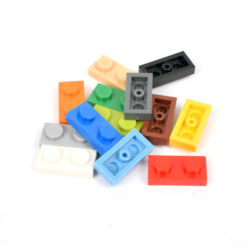 Compatible with LEGO 3023 small particle building blocks basic parts accessories bulk low bricks thin bricks 1*2 hole thin sheet board