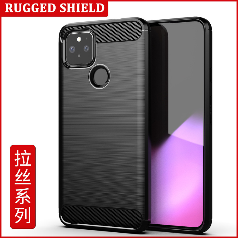 For Google Pixel4A 5G Mobile Phone Case Google 5A Protective Case Silicone Brushed All-Covered Drop-Resistant Soft Case