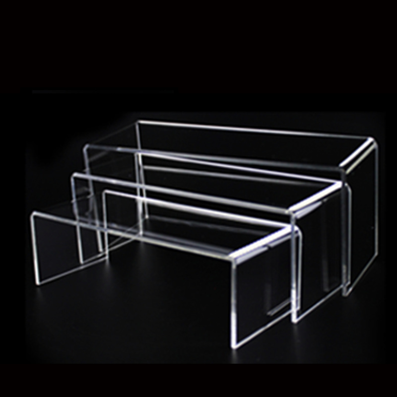 鞋托架有机亚克力男女鞋子展示架鞋店陈列道具台高低凳三件套支架