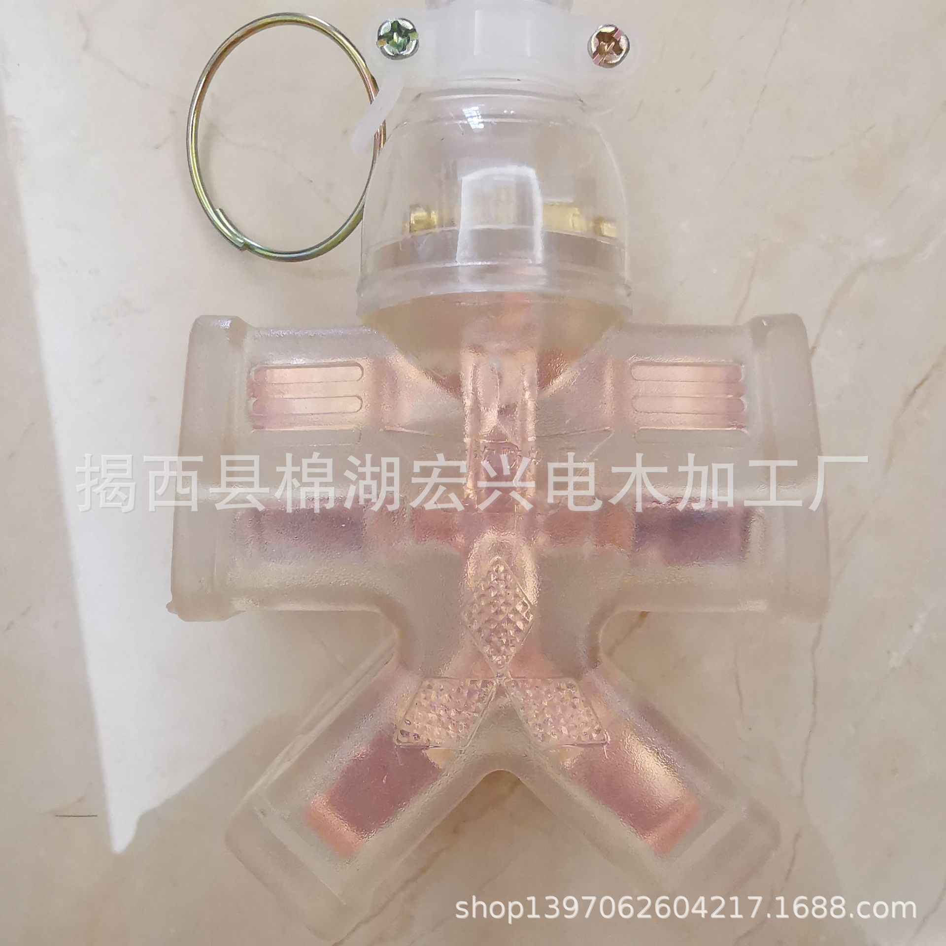 十孔工业插座 大功率人字插座透明双铜片地拖插座接线插座[吸塑