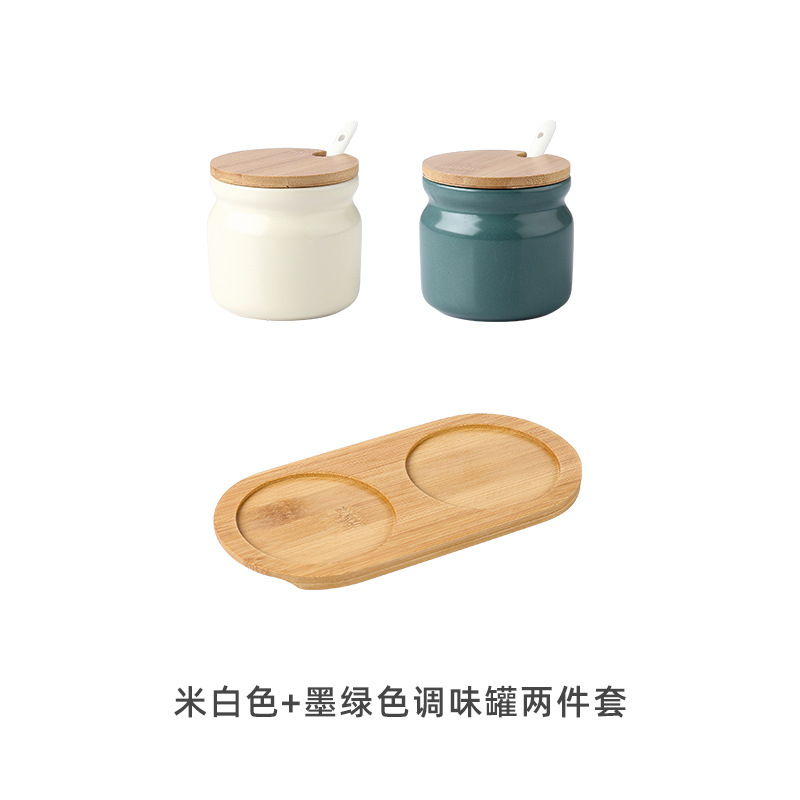 Creativo nórdico cocina condimento tarro hogar cerámica condimento caja traje de almacenamiento de cerámica aceite botella condimento tarro traje