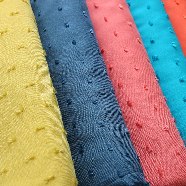 厂家供应60支人棉家纺 提花布料 手感舒适梭织剪花 棉绸女装面料