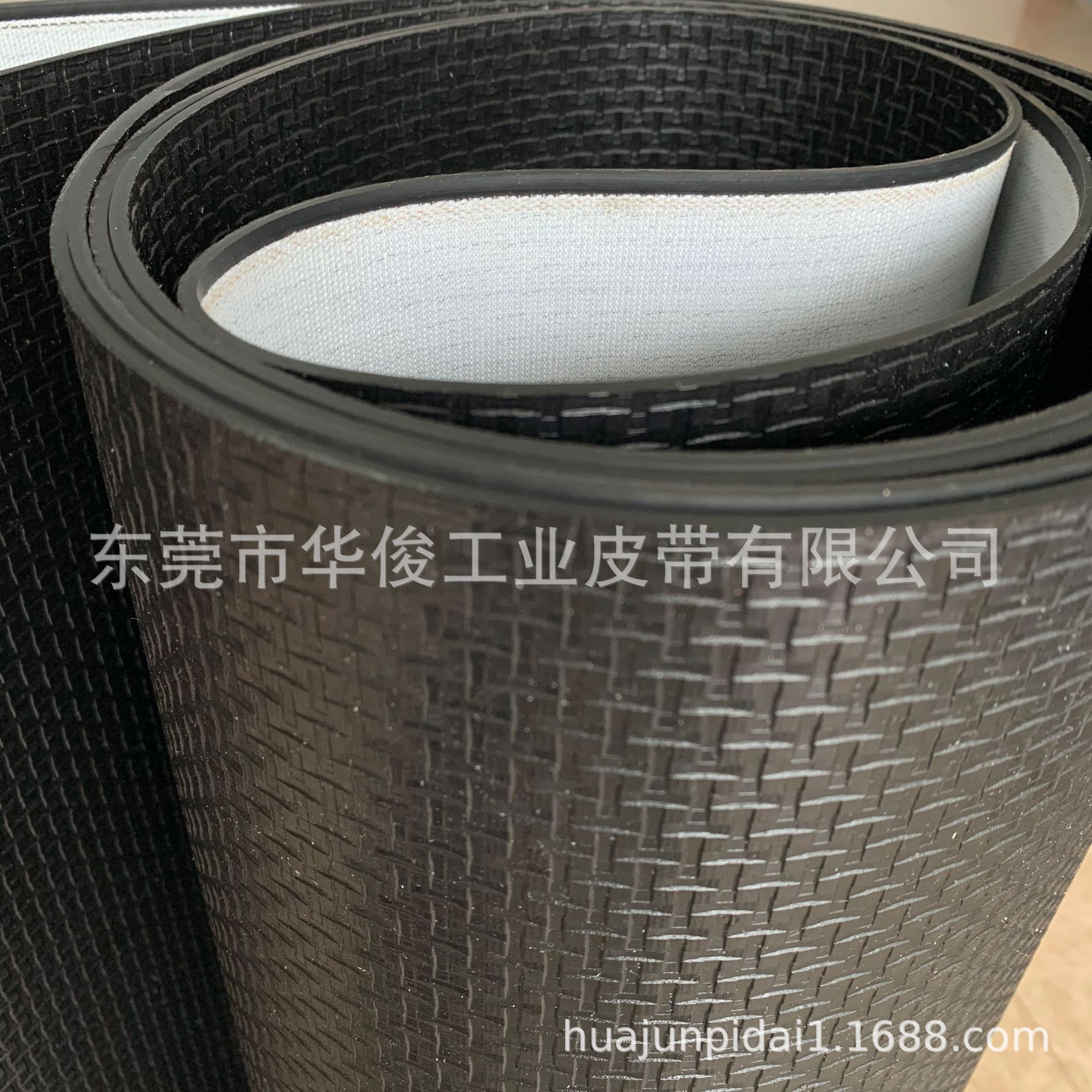黑色席字纹包边输送带 抗静电输送带包边  无尘车间输送带