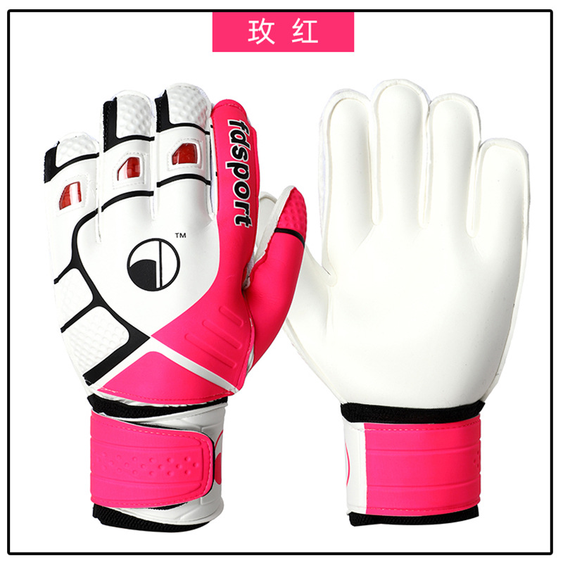 Guantes de portero de fútbol antideslizantes para niños, de látex resistente al desgaste, transpirables y con protección de dedos