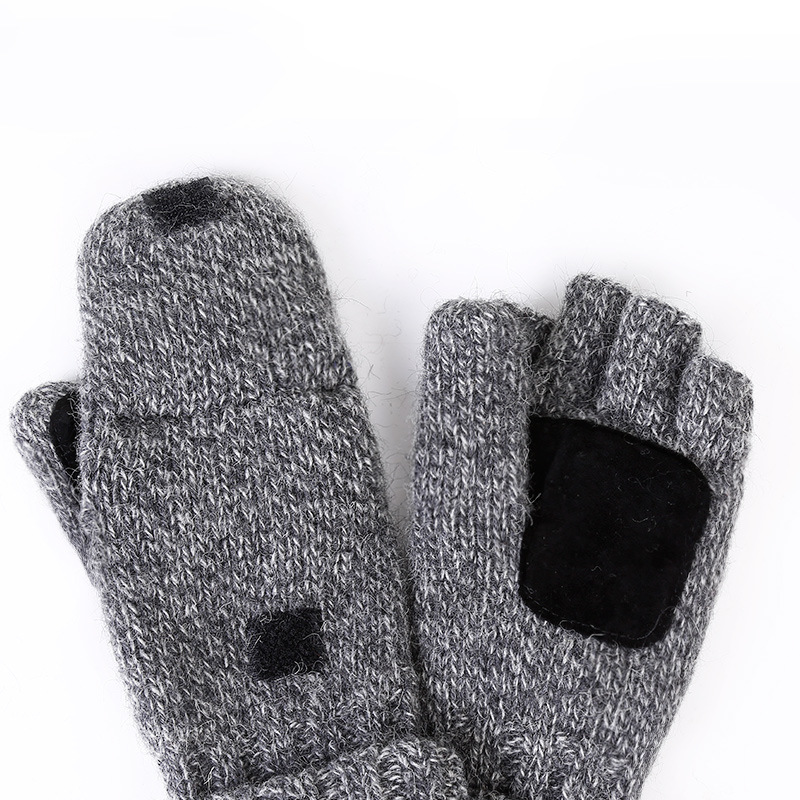 Grey Split Finger Gloves