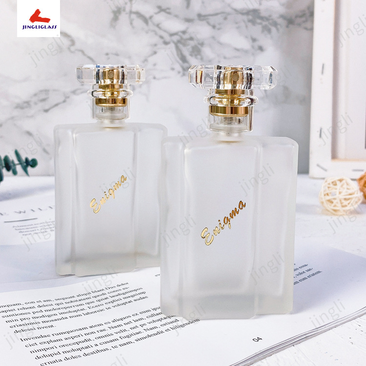 厂家供应多种款式抛光香水瓶配盖子喷头瓶子全套 50ml玻璃香水瓶