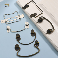 Jingmao New Chinese Style Home Furnishing Iron Wire Cabinet Door Drawer Wooden Box Carton Retro Handle Wooden Box Handle Accessories