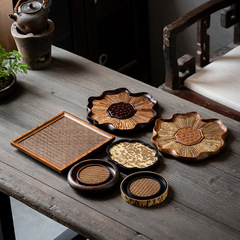 重竹建盞壺承日式茶盤家用托盤簡約酒店干泡台創意蓄水茶托盤廠供