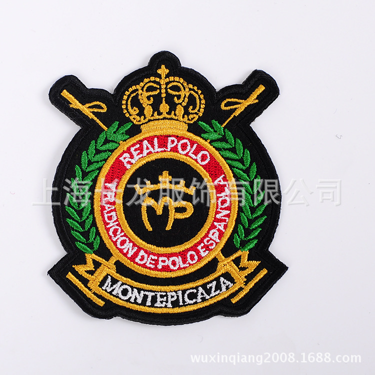 电脑绣花服装辅料包边绣花章补丁贴徽章胸章刺绣布贴创意绣花绗绣