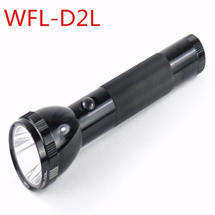 Huasheng Black Panther D2L Aluminum Alloy LED High-Power Flashlight for Home and Outdoor Patrol Inspection Security Long-Range Use