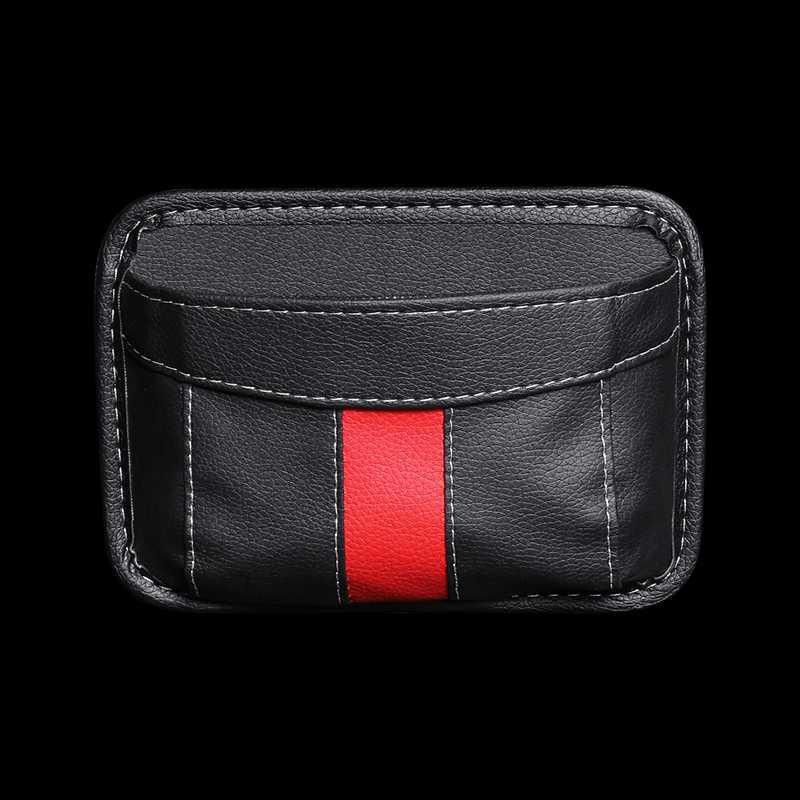 Bolsa de almacenamiento en automóvil tipo pegado bolsillo de red multifuncional para almacenar bolsas colgantes para artículos de caja de almacenamiento de automóviles
