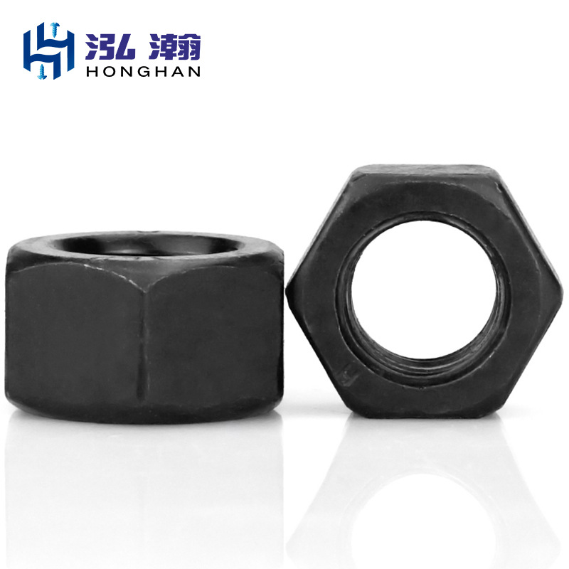 M3-M42现货批发 黑色碳钢外六角螺母高强度外六角螺丝帽 规格齐全