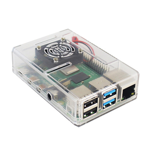 Raspberry Pi 4B Case with Fan for Cooling and Protection