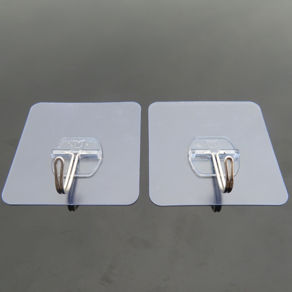 7cm Naked Transparent Hook Strong Adhesive Hook Kitchen Wall Traceless Transparent Adhesive Hook Waterproof Hook Behind the Door