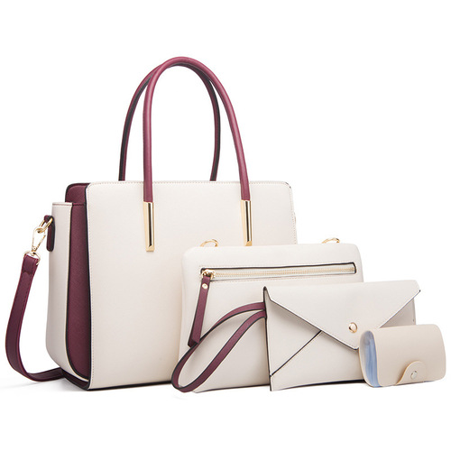 Bags for women 2024 new trendy women's bags fashionable color matching four-piece set of mother-in-law bags fresh crossbody shoulder bag handbag
