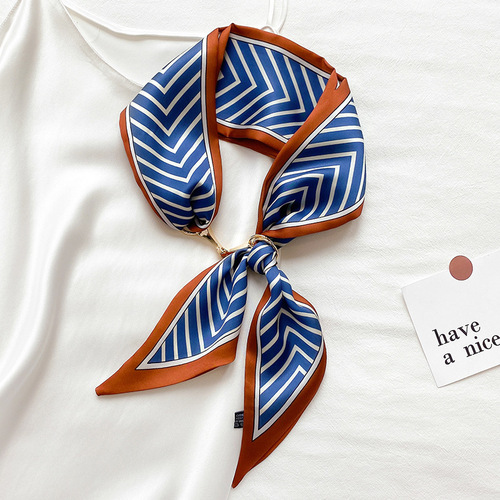 Silk scarf women's fashion spring and autumn multi-functional thin long leather ribbon Korean style decorative scarf headband tie bag belt scarf