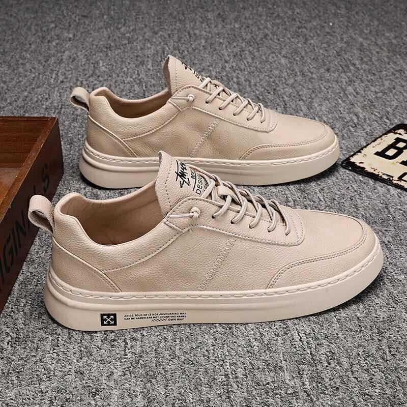 Zapatos transfronterizos zapatos de moda para hombres 2023 nuevos zapatos blancos Zapatillas de moda coreanas zapatos casuales deportivos para hombres a juego