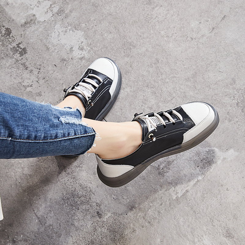 Cuero genuino de las mujeres 2022 nuevos zapatos de las mujeres tendón de carne inferior suave cómodo todo partido elástico casual zapatos planos de las mujeres