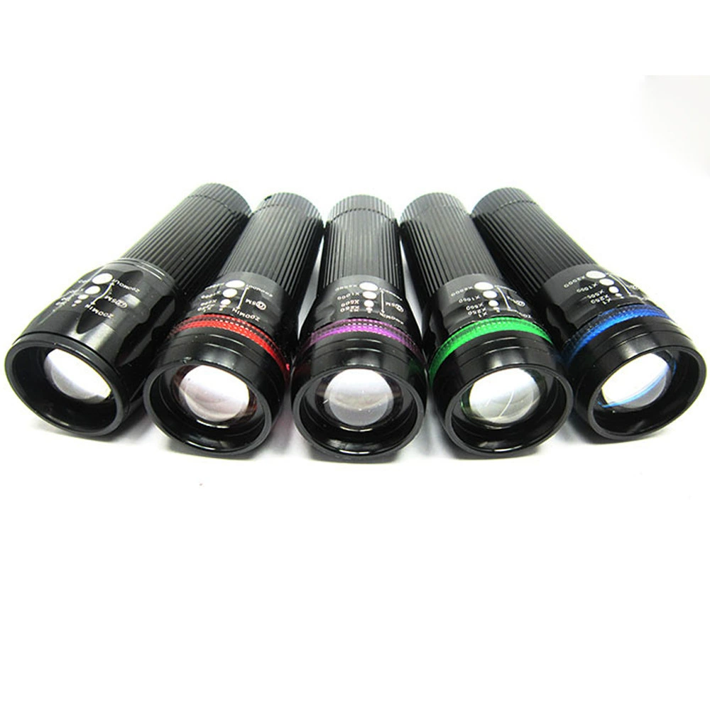 Водонепроницаемый светодиодный зум фонарик Телескопический фокус фонарик оптом