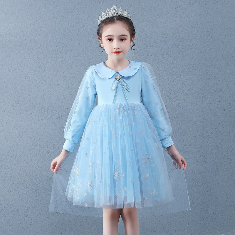 2025 новый кукольный воротник платье для девочек Frozen Aesa платье платье для детского фестиваля