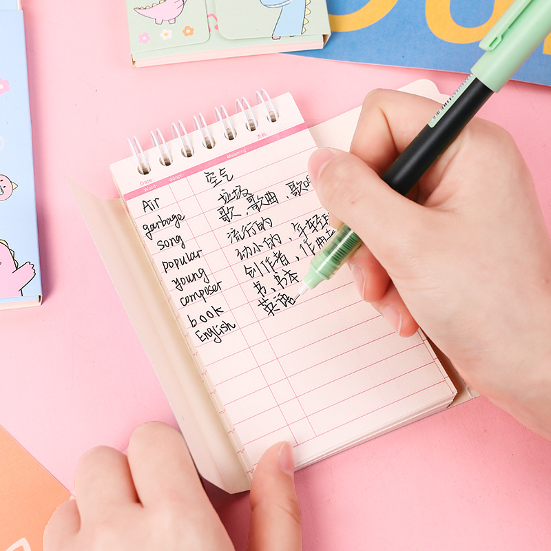 Portátil inglés palabra libro con hebilla de bolsillo estudiante palabra libro Corea del Sur papelería bobina libro al por mayor
